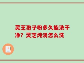 灵芝孢子粉多久能洗干净？灵芝炖汤怎么洗