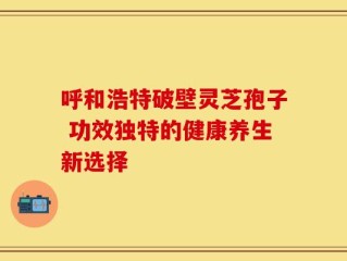 呼和浩特破壁灵芝孢子 功效独特的健康养生新选择