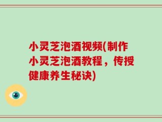 小灵芝泡酒视频(制作小灵芝泡酒教程，传授健康养生秘诀)