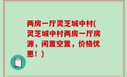 两房一厅灵芝城中村(灵芝城中村两房一厅房源，闲置空置，价格优惠！)
