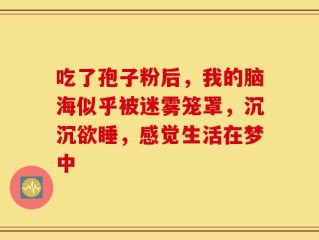 吃了孢子粉后，我的脑海似乎被迷雾笼罩，沉沉欲睡，感觉生活在梦中