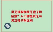 灵芝提取物灵芝孢子粉区别？人工种植灵芝与灵芝孢子粉区别