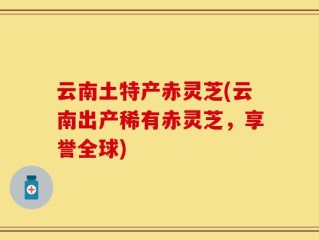 云南土特产赤灵芝(云南出产稀有赤灵芝，享誉全球)