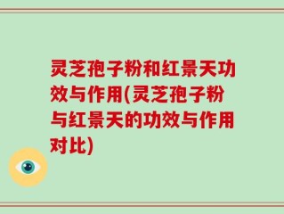 灵芝孢子粉和红景天功效与作用(灵芝孢子粉与红景天的功效与作用对比)