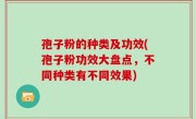 孢子粉的种类及功效(孢子粉功效大盘点，不同种类有不同效果)