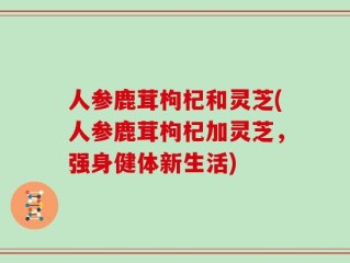 人参鹿茸枸杞和灵芝(人参鹿茸枸杞加灵芝，强身健体新生活)