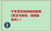 千年灵芝和肉桂的区别(灵芝与肉桂：功效差异大？)