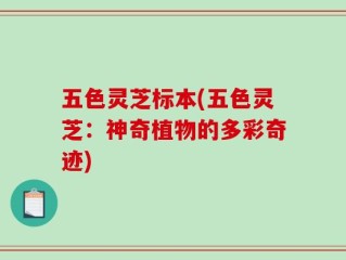 五色灵芝标本(五色灵芝：神奇植物的多彩奇迹)