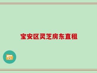 宝安区灵芝房东直租