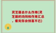 灵芝菌去什么作用(灵芝菌的功效和作用汇总，看完你会惊喜不已)