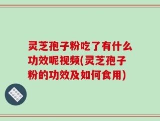 灵芝孢子粉吃了有什么功效呢视频(灵芝孢子粉的功效及如何食用)