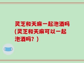 灵芝和天麻一起泡酒吗(灵芝和天麻可以一起泡酒吗？)