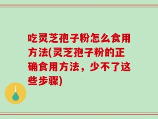 吃灵芝孢子粉怎么食用方法(灵芝孢子粉的正确食用方法，少不了这些步骤)