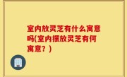 室内放灵芝有什么寓意吗(室内摆放灵芝有何寓意？)