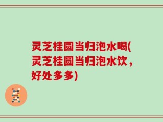 灵芝桂圆当归泡水喝(灵芝桂圆当归泡水饮，好处多多)