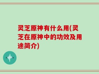 灵芝原神有什么用(灵芝在原神中的功效及用途简介)