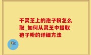 干灵芝上的孢子粉怎么取_如何从灵芝中提取孢子粉的详细方法