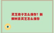 灵芝孢子怎么保存？新鲜树舌灵芝怎么保存