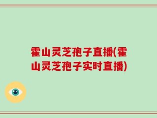 霍山灵芝孢子直播(霍山灵芝孢子实时直播)