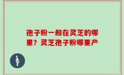 孢子粉一般在灵芝的哪里？灵芝孢子粉哪里产