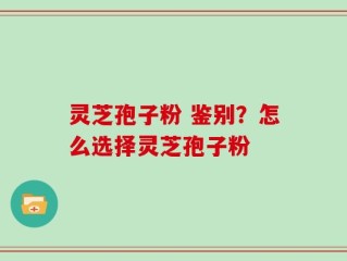 灵芝孢子粉 鉴别？怎么选择灵芝孢子粉