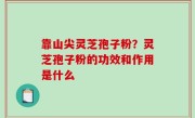 靠山尖灵芝孢子粉？灵芝孢子粉的功效和作用是什么
