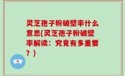 灵芝孢子粉破壁率什么意思(灵芝孢子粉破壁率解读：究竟有多重要？)