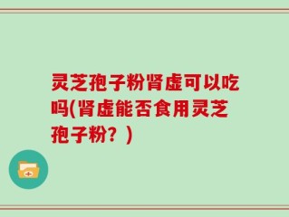 灵芝孢子粉肾虚可以吃吗(肾虚能否食用灵芝孢子粉？)