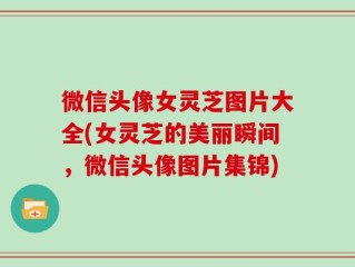 微信头像女灵芝图片大全(女灵芝的美丽瞬间，微信头像图片集锦)