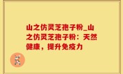 山之仿灵芝孢子粉_山之仿灵芝孢子粉：天然健康，提升免疫力