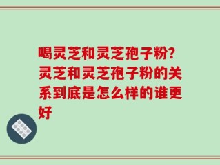喝灵芝和灵芝孢子粉？灵芝和灵芝孢子粉的关系到底是怎么样的谁更好