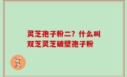 灵芝孢子粉二？什么叫双芝灵芝破壁孢子粉
