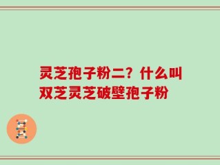 灵芝孢子粉二？什么叫双芝灵芝破壁孢子粉