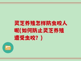 灵芝养殖怎样防虫咬人呢(如何防止灵芝养殖遭受虫咬？)