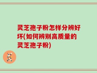 灵芝孢子粉怎样分辨好坏(如何辨别高质量的灵芝孢子粉)