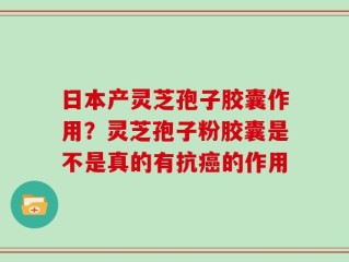 日本产灵芝孢子胶囊作用？灵芝孢子粉胶囊是不是真的有抗癌的作用