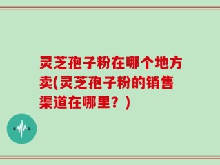灵芝孢子粉在哪个地方卖(灵芝孢子粉的销售渠道在哪里？)