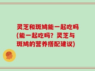 灵芝和斑鸠能一起吃吗(能一起吃吗？灵芝与斑鸠的营养搭配建议)