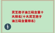 灵芝孢子油三萜含量十大排名(十大灵芝孢子油三萜含量排名)