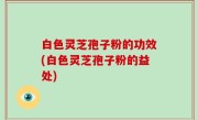 白色灵芝孢子粉的功效(白色灵芝孢子粉的益处)