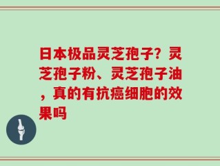 日本极品灵芝孢子？灵芝孢子粉、灵芝孢子油，真的有抗癌细胞的效果吗
