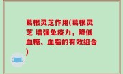 葛根灵芝作用(葛根灵芝 增强免疫力，降低血糖、血脂的有效组合)