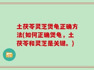土茯苓灵芝煲龟正确方法(如何正确煲龟，土茯苓和灵芝是关键。)