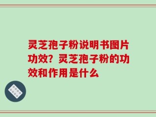 灵芝孢子粉说明书图片功效？灵芝孢子粉的功效和作用是什么