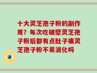 十大灵芝孢子粉的副作用？每次吃破壁灵芝孢子粉后都有点肚子痛灵芝孢子粉不易消化吗