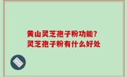 黄山灵芝孢子粉功能？灵芝孢子粉有什么好处