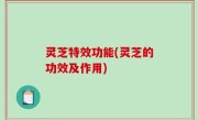灵芝特效功能(灵芝的功效及作用)