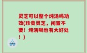 灵芝可以整个炖汤吗功效(珍贵灵芝，闲置不要！炖汤喝也有大好处！)
