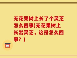 无花果树上长了个灵芝怎么回事(无花果树上长出灵芝，这是怎么回事？)