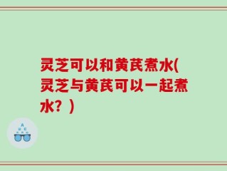 灵芝可以和黄芪煮水(灵芝与黄芪可以一起煮水？)